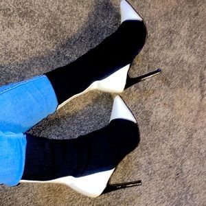 Black sock booties